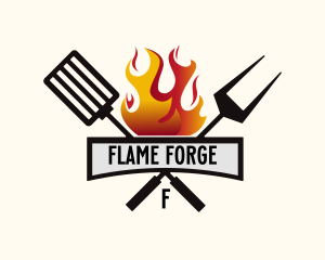 Barbecue Grill Cuisine logo design