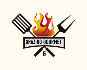 Barbecue Grill Cuisine logo design