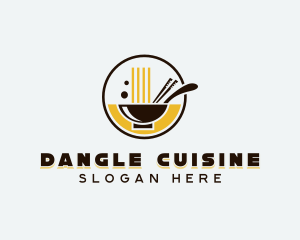 Chopsticks Noodle Soup logo design