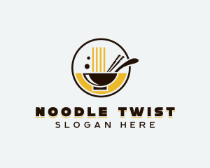 Chopsticks Noodle Soup logo design