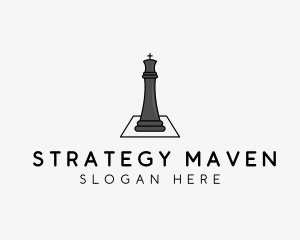 Chess Piece Crown  logo design