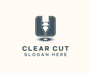 Laser Cutting CNC Machine logo design