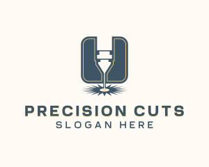 Laser Cutting CNC Machine logo design