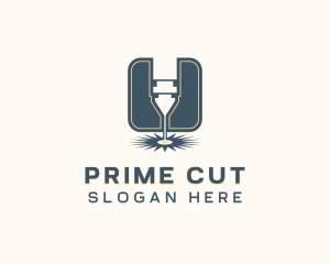 Laser Cutting CNC Machine logo design