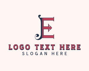 Stylish Tailoring Letter E Logo