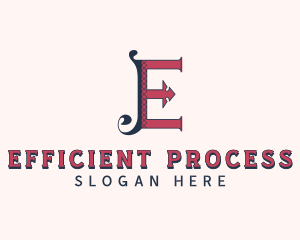 Stylish Tailoring Letter E logo design