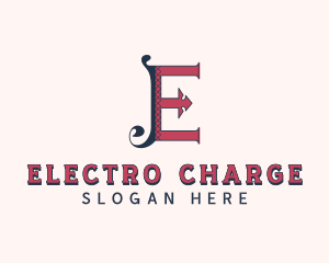 Stylish Tailoring Letter E logo design