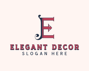 Stylish Tailoring Letter E logo design