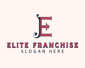 Stylish Tailoring Letter E logo design