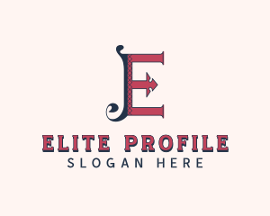 Stylish Tailoring Letter E logo design