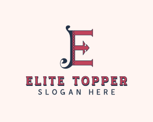 Stylish Tailoring Letter E logo design