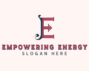 Stylish Tailoring Letter E logo design