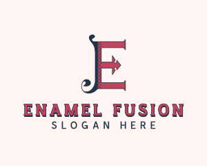 Stylish Tailoring Letter E logo design