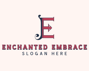 Stylish Tailoring Letter E logo design