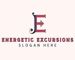 Stylish Tailoring Letter E logo design