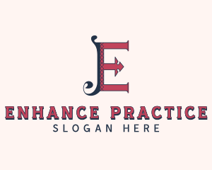 Stylish Tailoring Letter E logo design