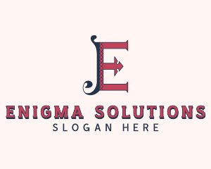 Stylish Tailoring Letter E logo design