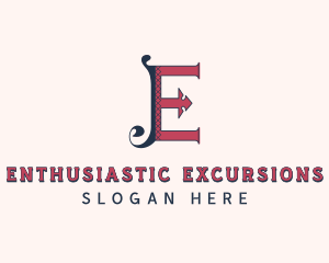 Stylish Tailoring Letter E logo design