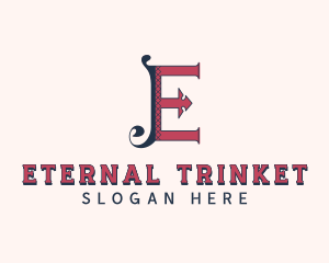 Stylish Tailoring Letter E logo design