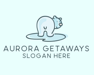 Polar Bear Cartoon logo design