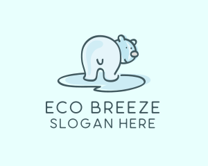 Polar Bear Cartoon logo design