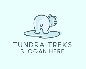 Polar Bear Cartoon logo design