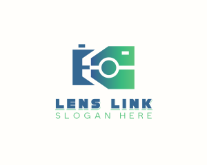 Camera Lens Technology logo design