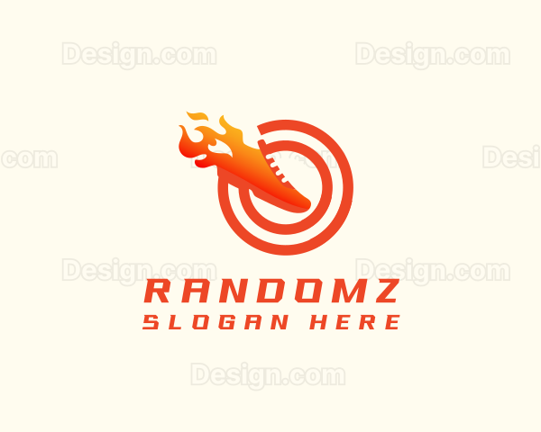 Runner Fire Shoe Logo