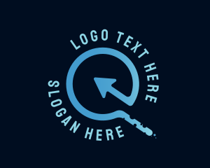 Pointer Arrow Letter Q Logo