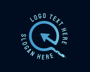 Pointer Arrow Letter Q logo