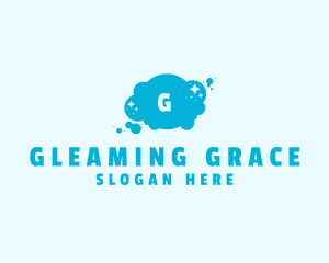 Sparkle Bubbles Cleaning  logo design