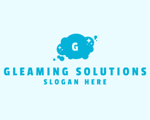 Sparkle Bubbles Cleaning  logo design