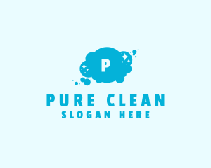 Sparkle Bubbles Cleaning  logo design