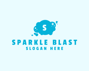 Sparkle Bubbles Cleaning  logo design