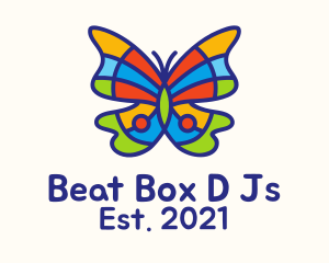 Colorful Symmetrical Butterfly logo