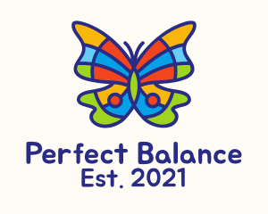 Colorful Symmetrical Butterfly logo