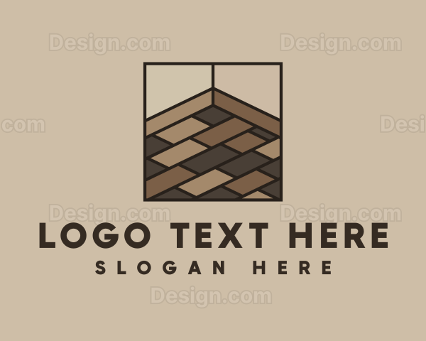 Geometric Wooden Flooring Logo