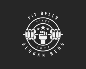 Dumbbell Bodybuilder Gym logo design