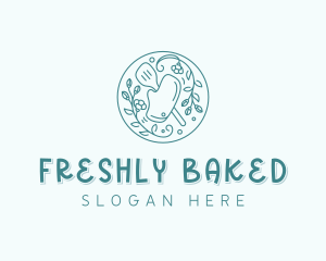 Floral Spatula Bakery logo design