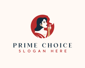 Smoking Female Seductive Logo