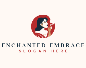 Smoking Female Seductive logo design