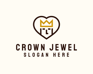 Royalty Crown Heart logo design