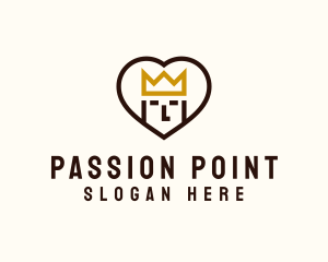 Royalty Crown Heart logo design