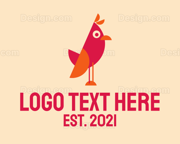 Cute Cartoon Bird Logo