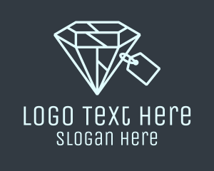 Geometric Diamond Price Tag logo