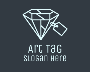 Geometric Diamond Price Tag logo design