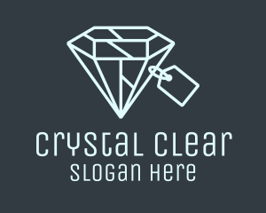 Geometric Diamond Price Tag logo design