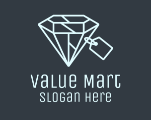 Geometric Diamond Price Tag logo