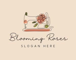 Rose Sewing Machine logo design