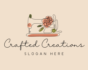 Rose Sewing Machine logo design